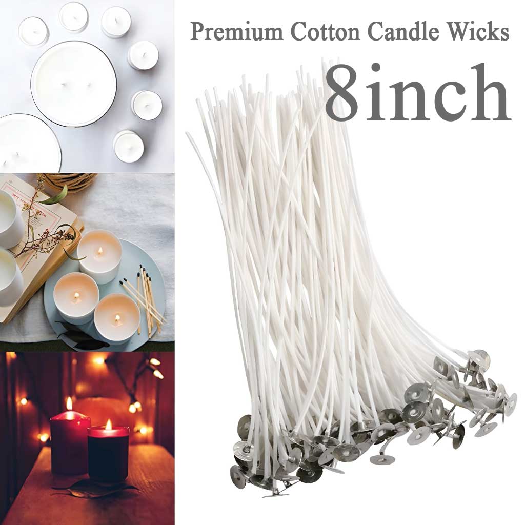 Premium 8inch Cotton Candle Wicks – Pre-Waxed (100pc) (TR1090)