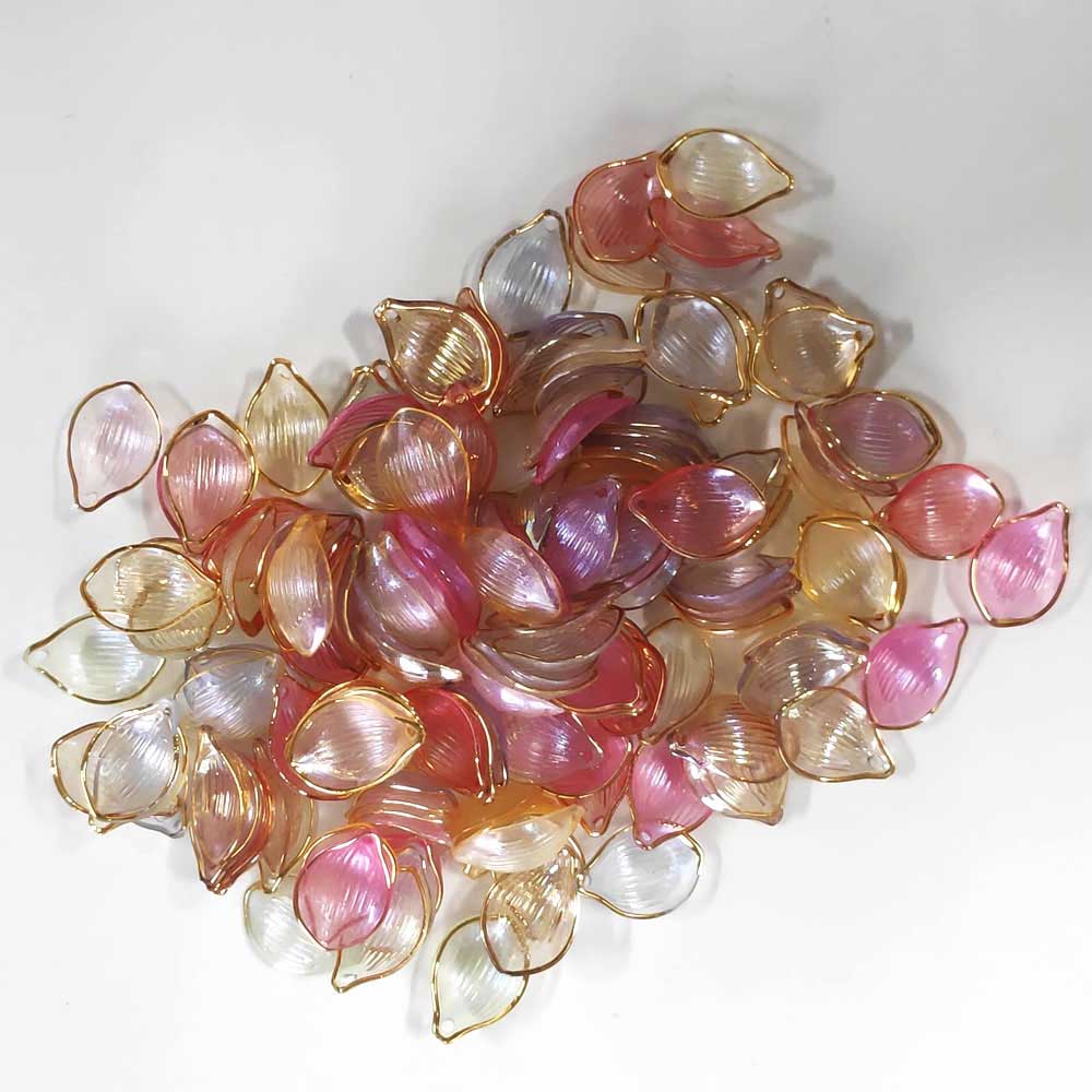 Acrylic Rose Petal Leaves Multi Color 50gram (TR971)