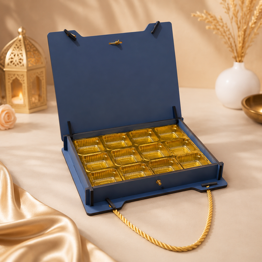 Personalised Rakhi Photo Frame Chocolate Cavity Box | 12 Chocolate Tray | Replaceable Photo | 8×6×1.5 Inch | 4 Colors