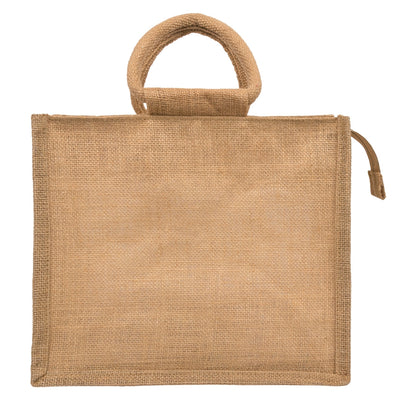 12x10x5 inch Window Jute Hamper Bag – With Zip