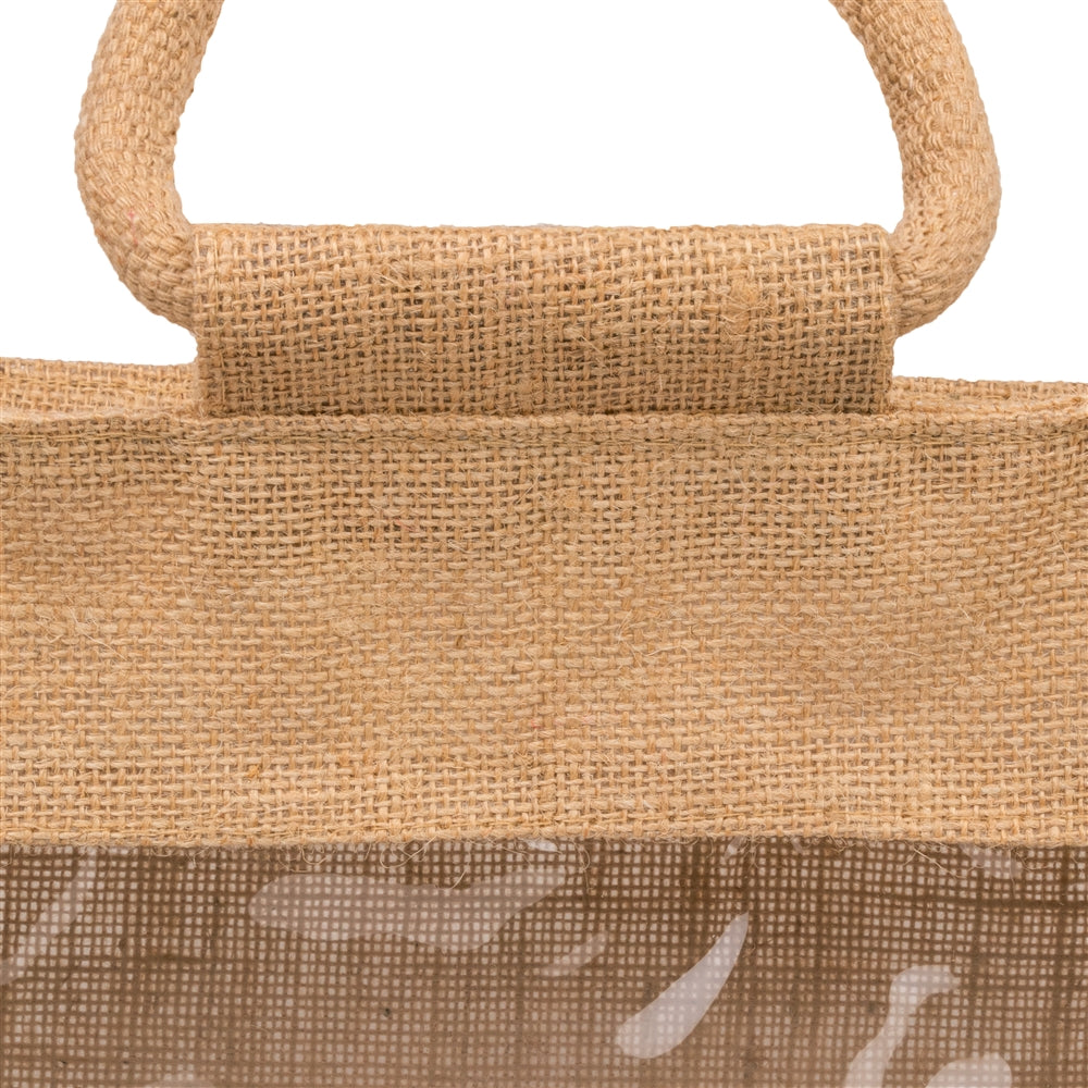 12x10x5 inch Window Jute Hamper Bag – With Zip