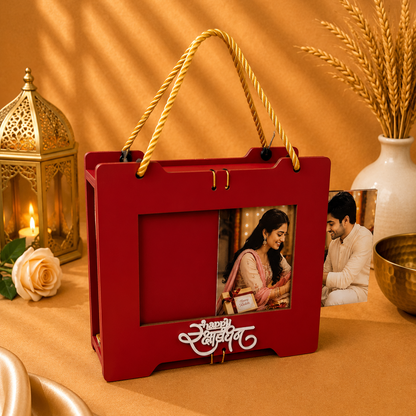 Personalised Photo Frame Hamper Box | Empty Gift Box with Replaceable Photo | 8×6×3 Inch | 5 Colors