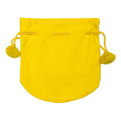 Cute Yellow Chick Drawstring Potli Bag with Pom-Pom Tassels | Kids Return Gift Pouch