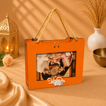 Personalised Rakhi Photo Frame Chocolate Cavity Box | 12 Chocolate Tray | Replaceable Photo | 8×6×1.5 Inch | 4 Colors