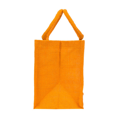 10x8x6 inch Window Jute Hamper Bag – With Zip, Mustard