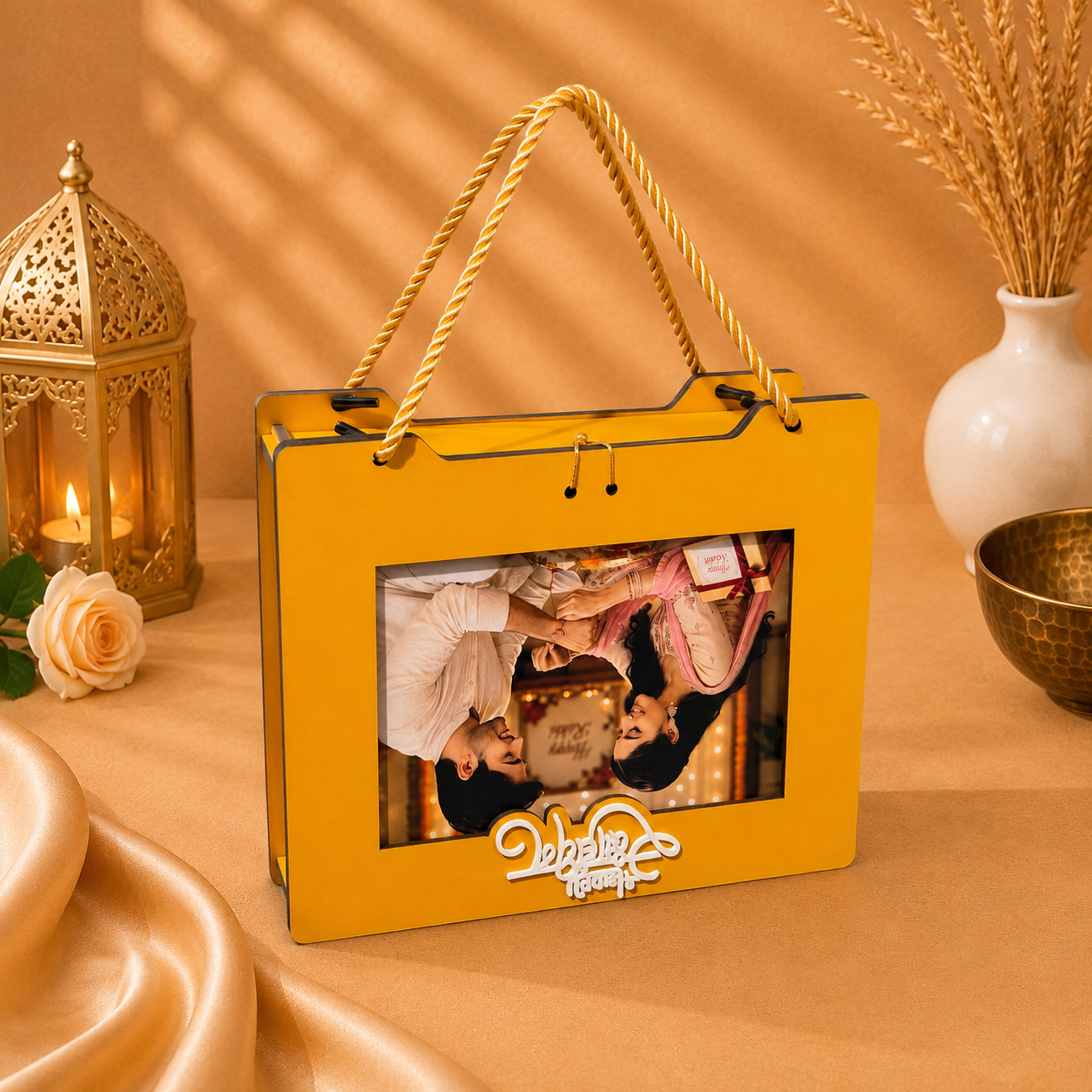Personalised Photo Frame Hamper Box | Empty Gift Box with Replaceable Photo | 8×6×3 Inch | 5 Colors