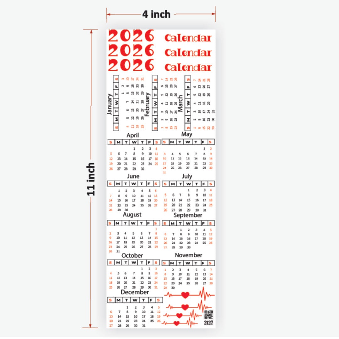 Calendar UVDTF Sticker for Resin art (TR2127)