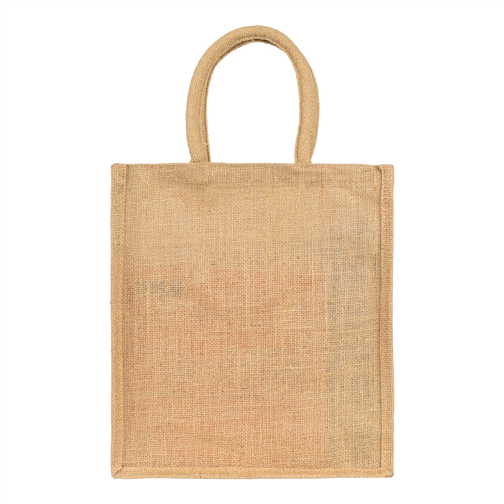 12x14x5 inch Natural Jute Bag – With Zip