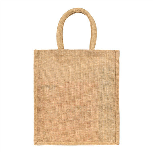 12x14x5 inch Natural Jute Bag – With Zip