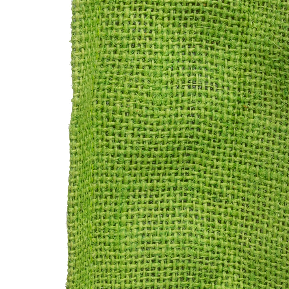 Zute.co Lime Green Jute Window Gift Bag with Wooden Ring Handle | 7x6x3.5 Inch Premium Hamper Bag