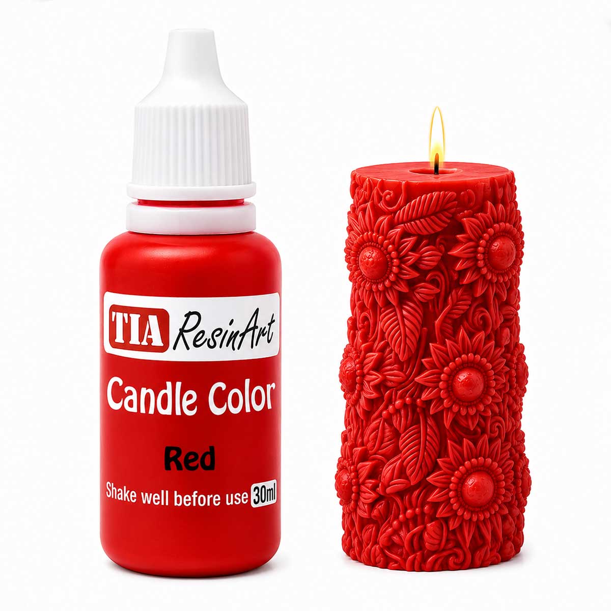 Red Candle Color Dye for Candle Making – Highly Concentrated Wax Pigment