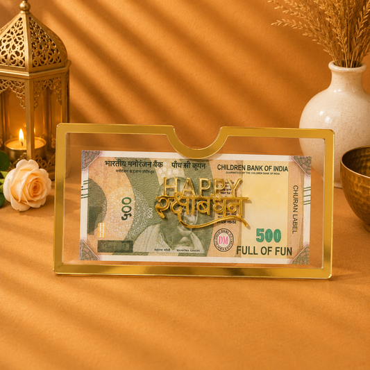 Imported Acrylic Money Envelope for Raksha Bandhan | 6.5×3 Inch | Premium Reusable Cash Gift Envelope