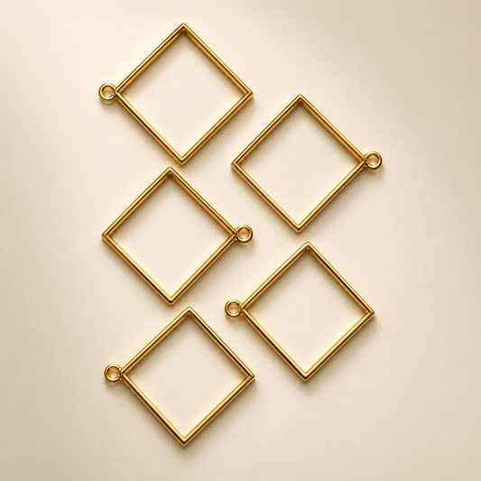 Golden Square Bezel Frames Pack of 5 - Premium Product Image - TR355