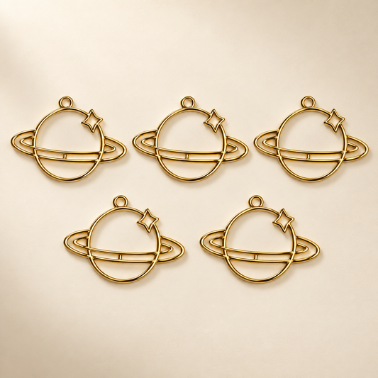 Golden Saturn Bezel Frames Pack of 5 - Premium Product Image - TR357