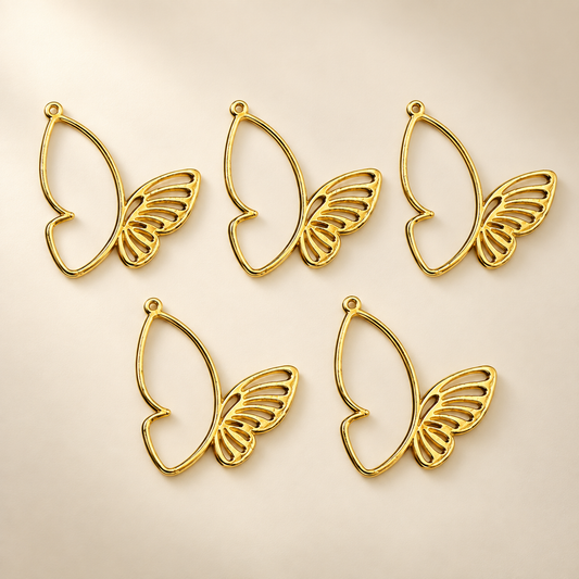 Golden Butterfly Bezel Frames Pack of 5 - Premium Product Image - TR359