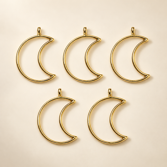 Golden Crescent Moon Bezel Frames Pack of 5 - Premium Product Image - TR362