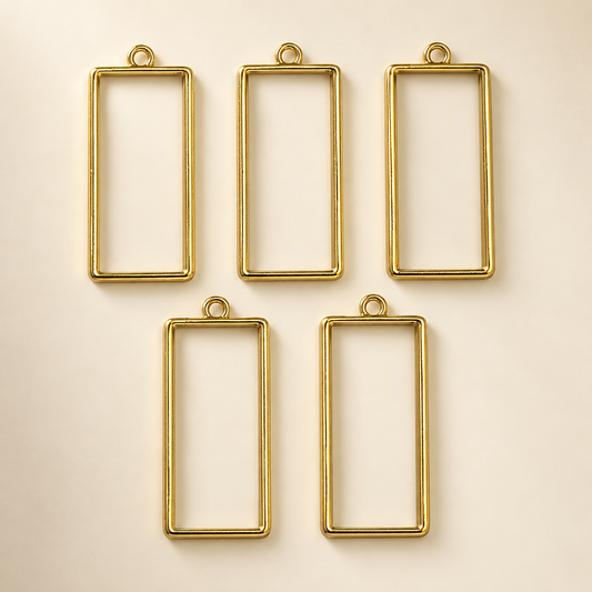 Golden Rectangle Bezel Frames Pack of 5 - Premium Product Image - TR364