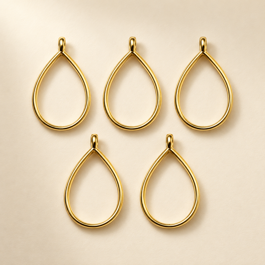 Golden Teardrop Bezel Frames Pack of 5 - Premium Product Image - TR366