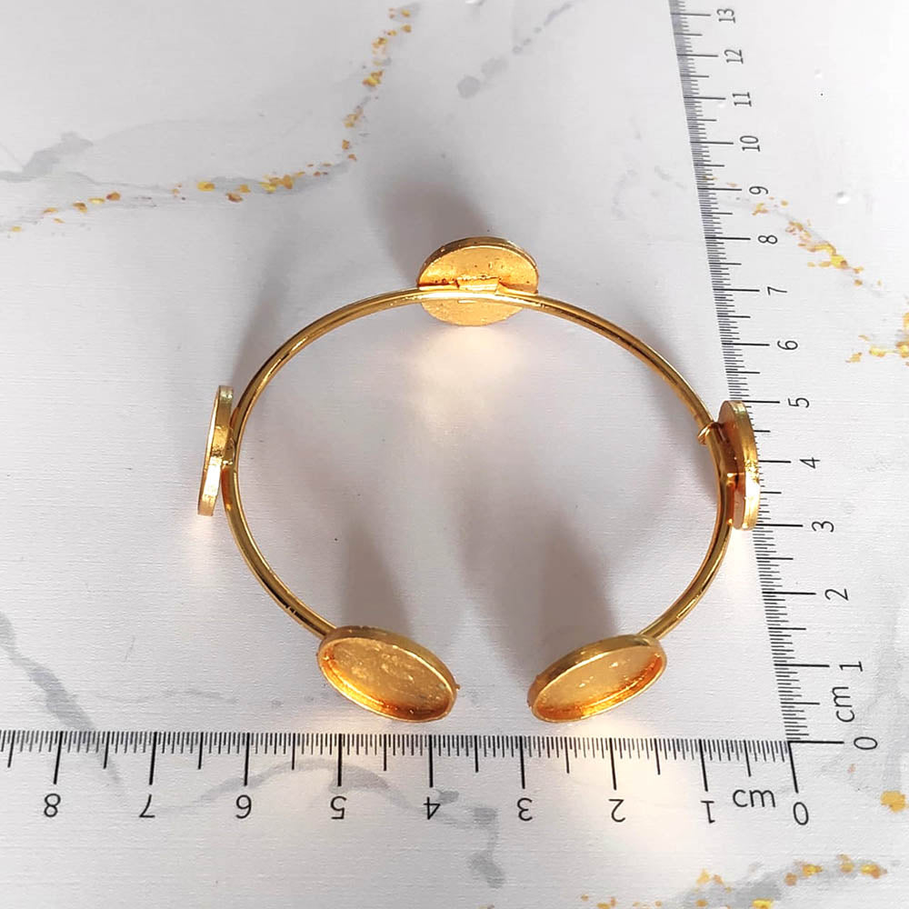 Kada bracelet Golden base for resin (TR768)